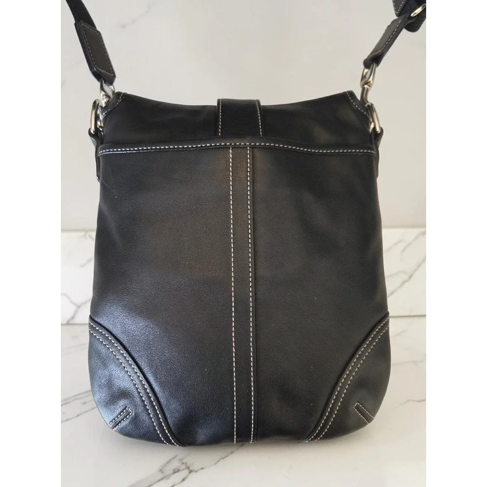 Vintage 2005 Coach Soho‎ Buckle Flap Crossbody Bag 4786 Black Leather Y2K